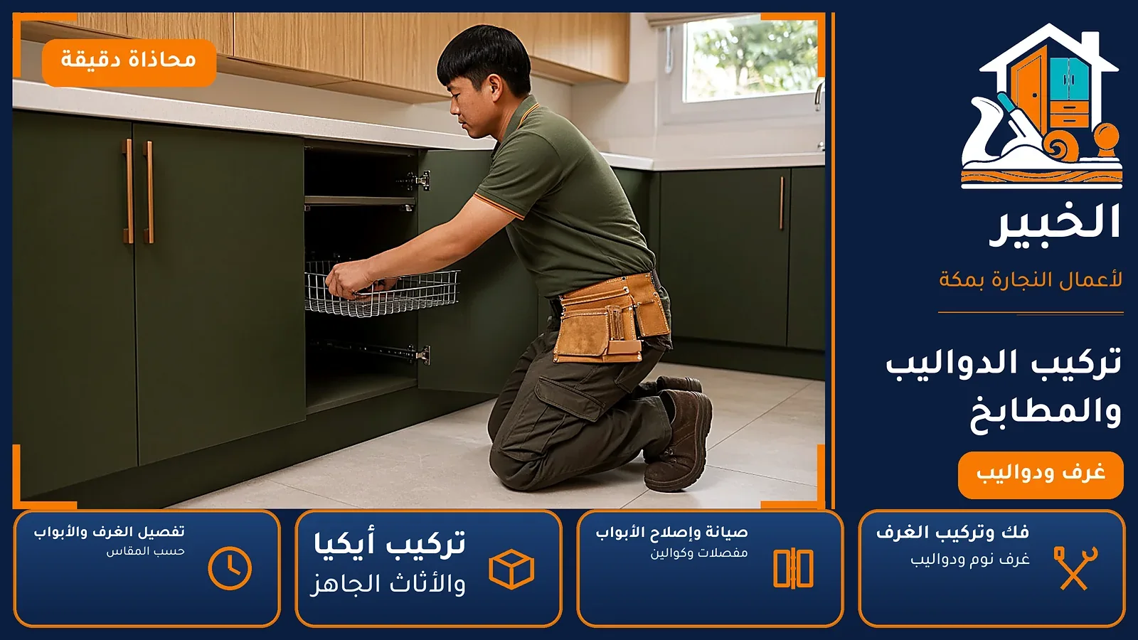 تركيب الدواليب والمطابخ في الملك فهد بمكة — الخبير لأعمال النجارة بمكة
