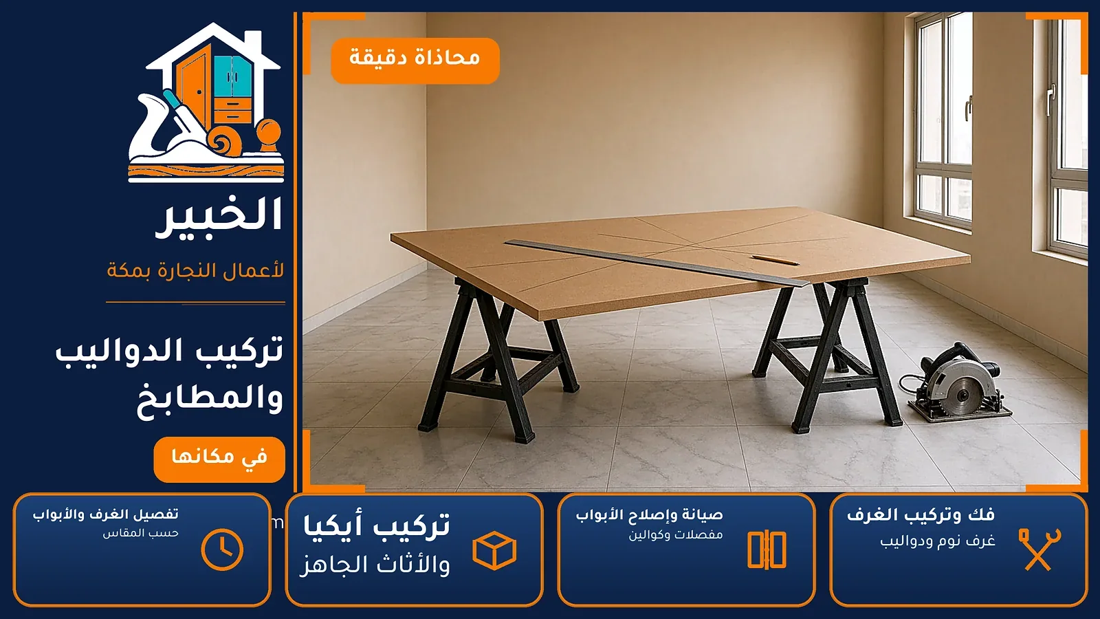 تركيب الدواليب والمطابخ في الخالدية بمكة — الخبير لأعمال النجارة بمكة