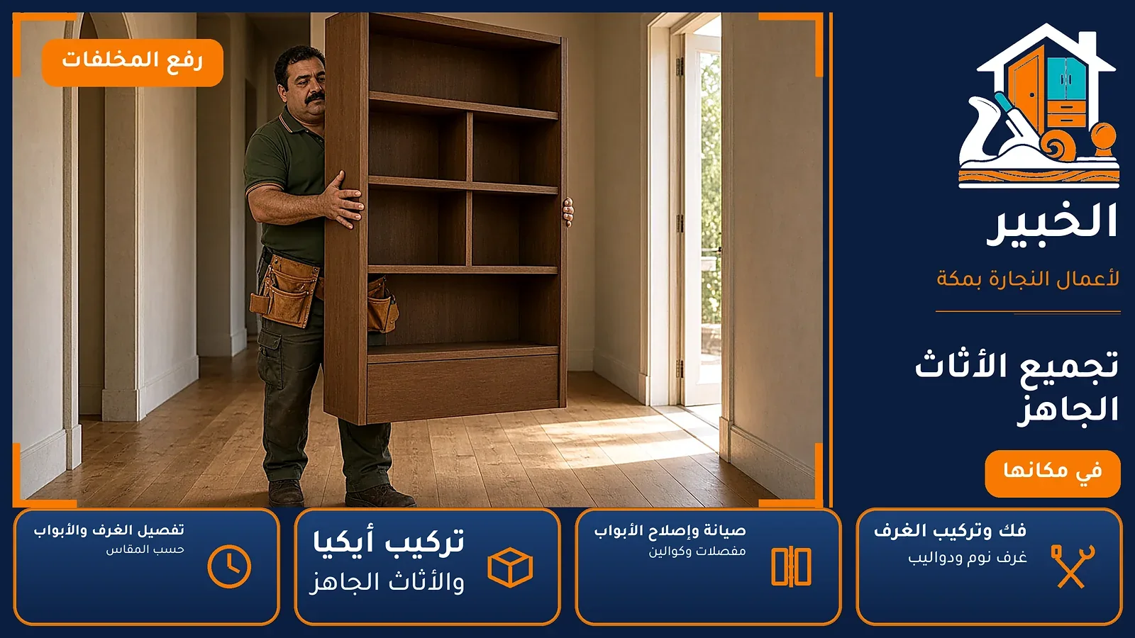 تجميع الأثاث الجاهز في الزهراء بمكة — الخبير لأعمال النجارة بمكة