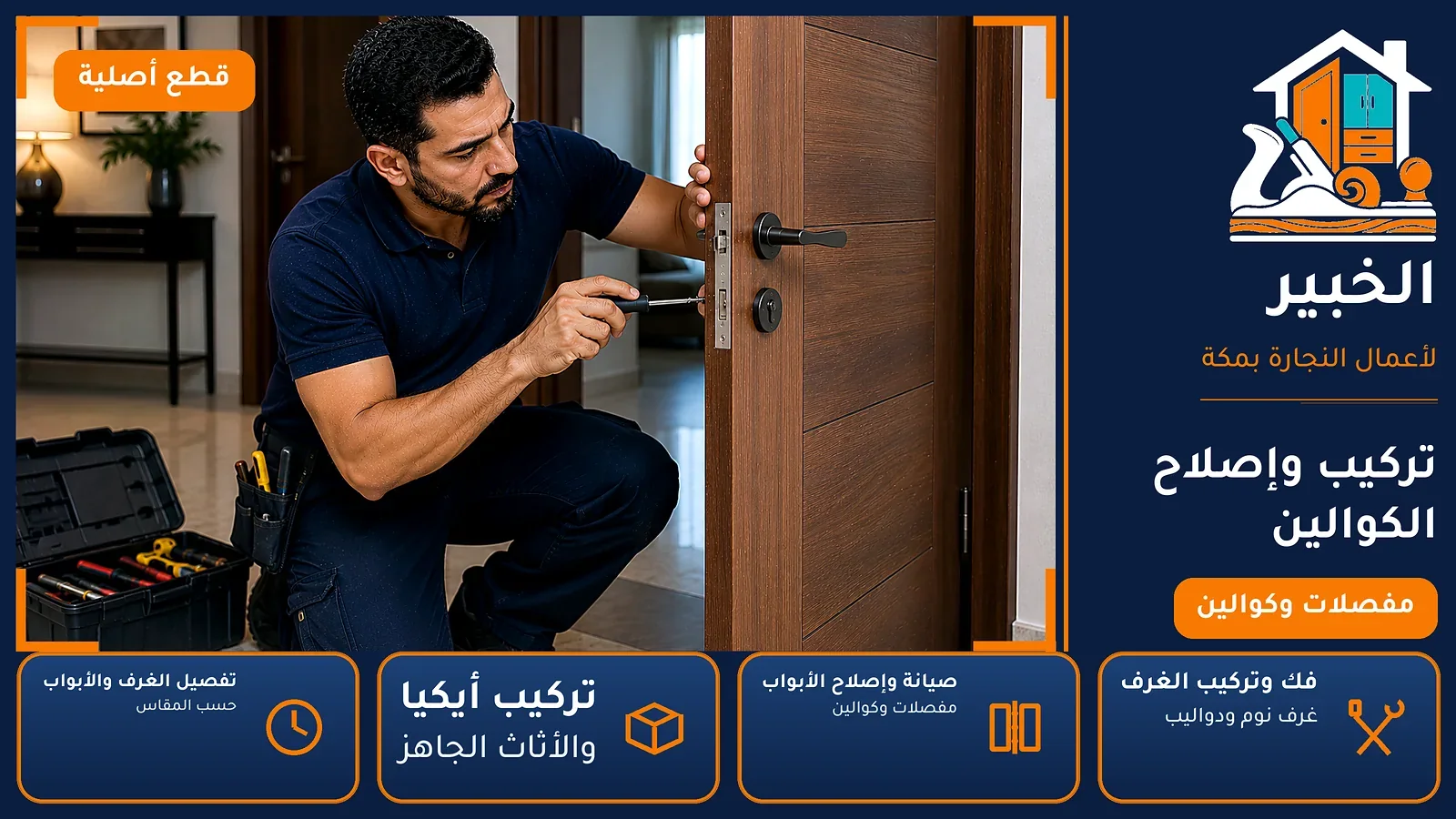 تركيب وإصلاح الكوالين في النسيم بمكة — الخبير لأعمال النجارة بمكة
