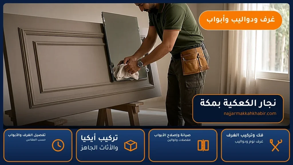 نجار الكعكية بمكة – 0546707423 – تركيب أثاث أيكيا وصيانة المفصلات والكوالين — الخبير لأعمال النجارة بمكة