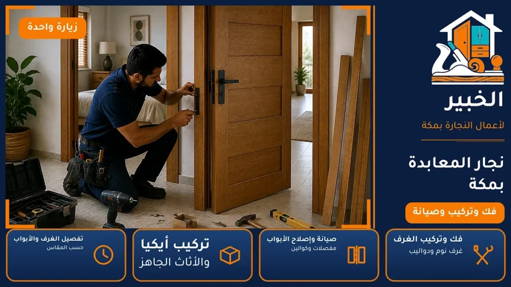 نجار المعابدة بمكة – 0546707423 – تركيب أثاث أيكيا وصيانة المفصلات والكوالين — الخبير لأعمال النجارة بمكة