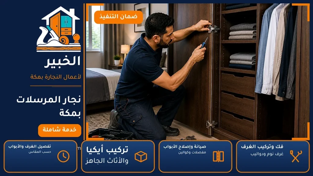 نجار المرسلات بمكة – 0546707423 – فك وتركيب وصيانة وتفصيل الأثاث — الخبير لأعمال النجارة بمكة