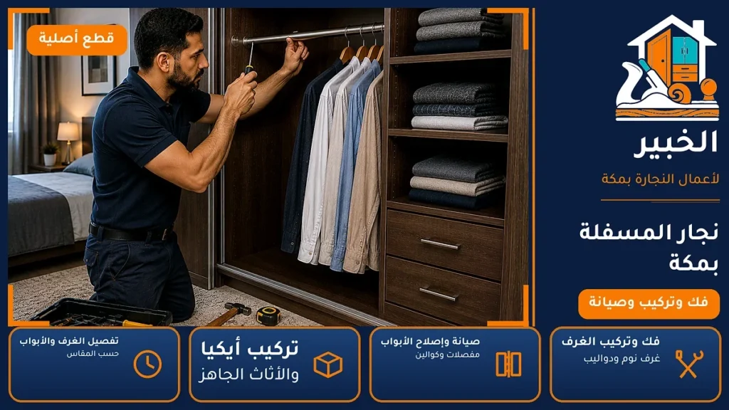 نجار المسفلة بمكة – 0546707423 – تركيب أثاث أيكيا وصيانة المفصلات والكوالين — الخبير لأعمال النجارة بمكة