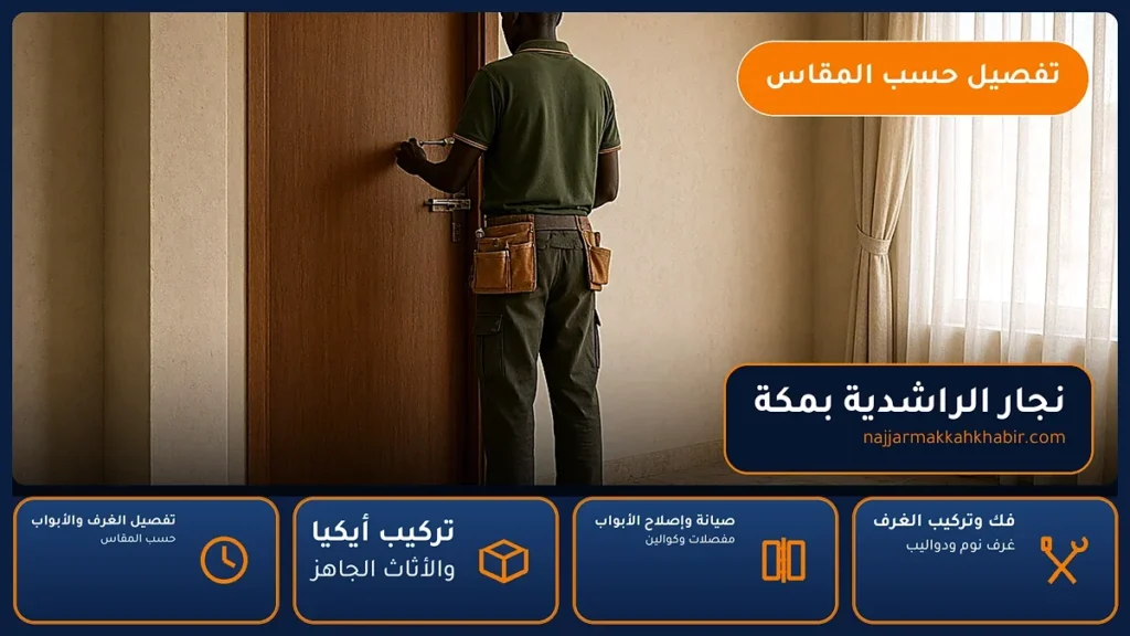 نجار الراشدية بمكة – 0546707423 – فك وتركيب الغرف والدواليب وإصلاح الأبواب — الخبير لأعمال النجارة بمكة