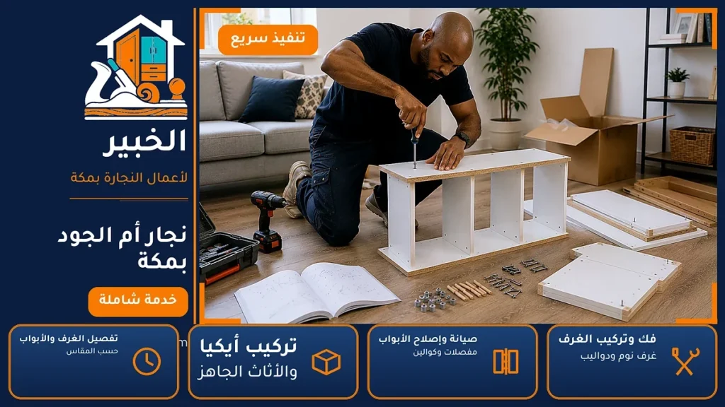 نجار أم الجود بمكة – 0546707423 – نقل وتركيب الغرف وصيانة الدواليب والأبواب — الخبير لأعمال النجارة بمكة