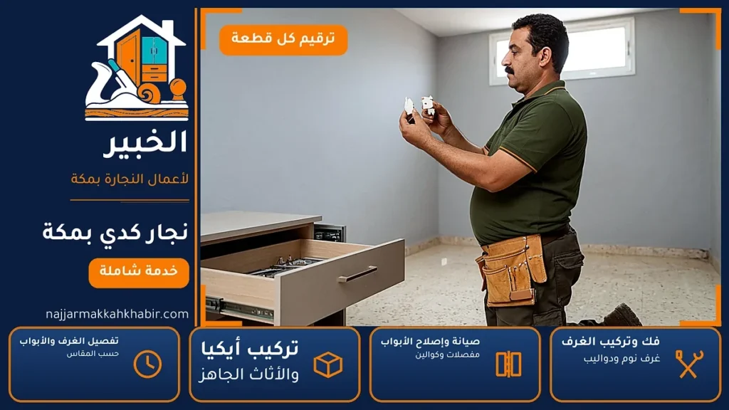 نجار كدي بمكة – 0546707423 – فك وتركيب الغرف والدواليب وإصلاح الأبواب — الخبير لأعمال النجارة بمكة