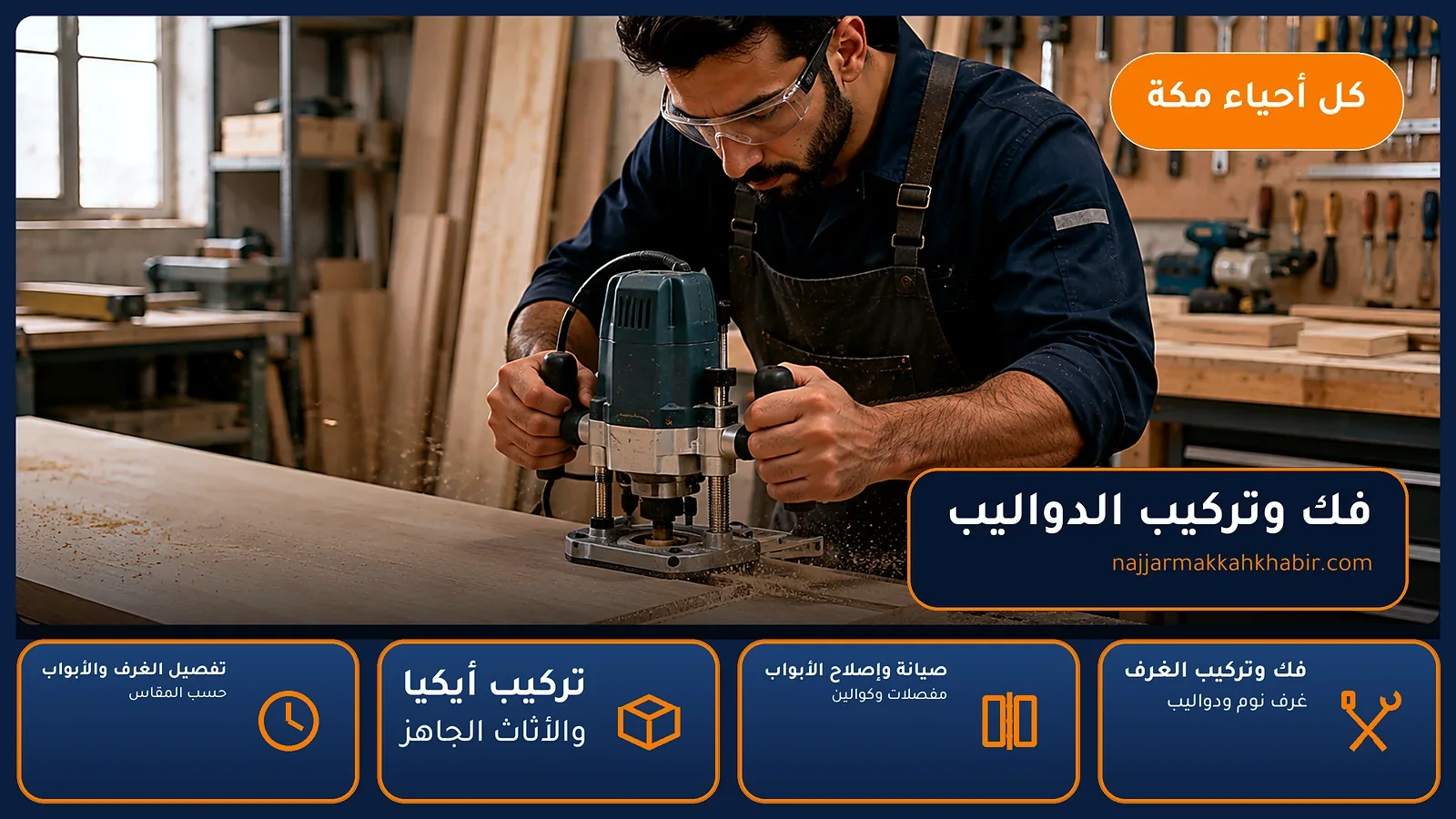 فك وتركيب الدواليب في الروابي بمكة — الخبير لأعمال النجارة بمكة